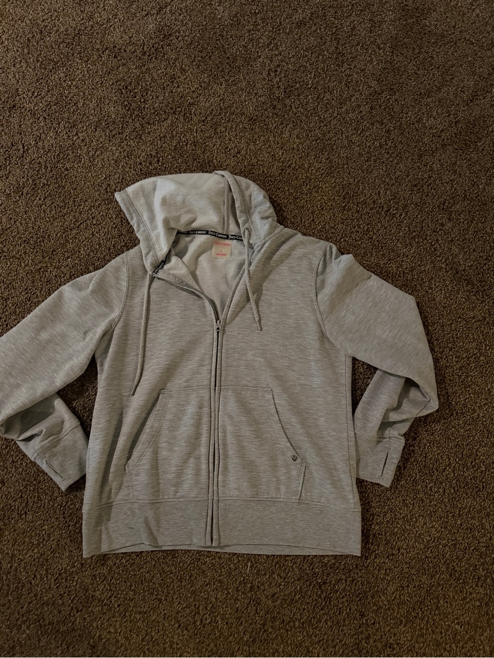 Juicy Couture Light Gray Zip-Up Hoodie